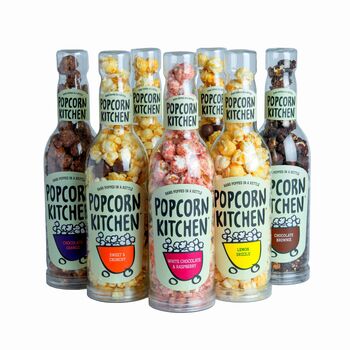 White Chocolate And Raspberry Popcorn, Gift Bottle, 6 of 6