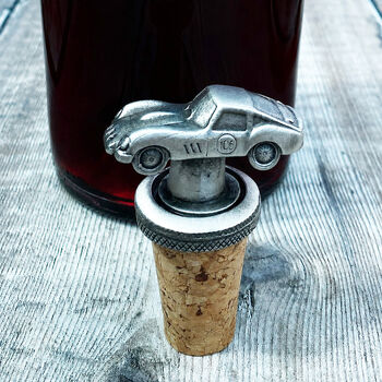 Pewter Sports Car Bottle Stopper, 2 of 4