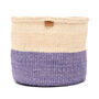 Jadala: Lavender Colour Block Woven Basket, thumbnail 5 of 9