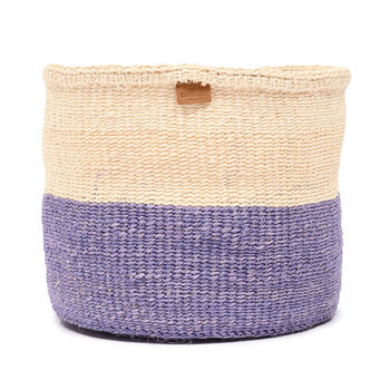 Jadala: Lavender Colour Block Woven Basket, 5 of 9