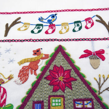 Festive Forest Hand Embroidery Kit, 4 of 12
