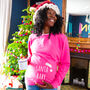 'Santa Baby' Mum To Be Christmas Jumper Sweatshirt, thumbnail 2 of 10