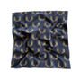 Midnight With Gold Reindeers Fabric Gift Wrap Furoshiki, thumbnail 5 of 7