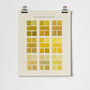 Yellow Watercolour Swatches Vintage Fine Art Print, thumbnail 2 of 4