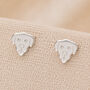 Sterling Silver Puppy Dog Stud Earrings, thumbnail 4 of 5