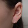 Beaded Halo Stud Earrings, thumbnail 2 of 8