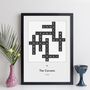 Personalised Family Names Contemporary Crossword Print, thumbnail 3 of 11