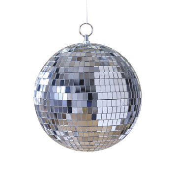 Silver Disco Ball Hanging Decoration Medium, 2 of 3