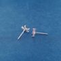 Amethyst Birthstone Flower Stud Earrings, 925 Sterling Silver, thumbnail 4 of 8