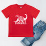 Children's Age Three Dinosaur T Shirt, Assorted Colours, thumbnail 1 of 4