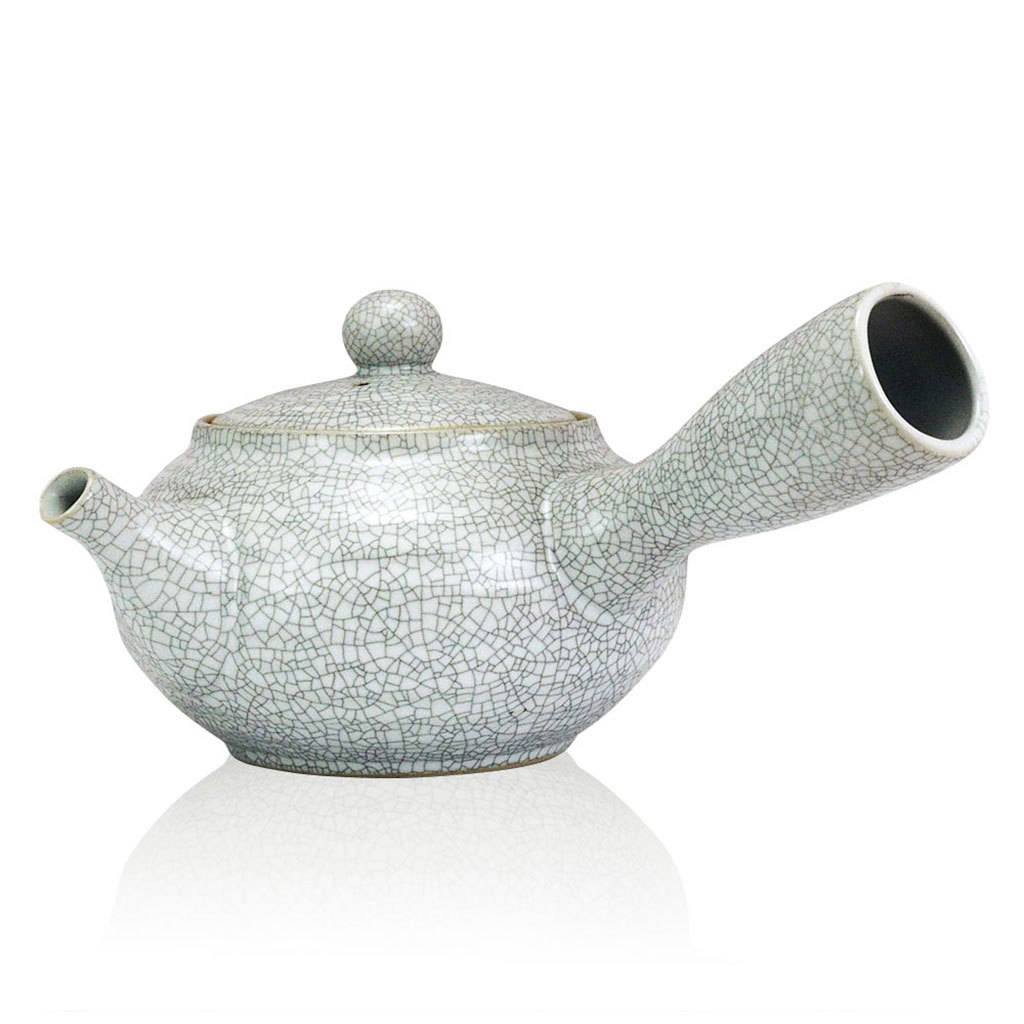 White Ru Ceramic Side Handle Teapot 700ml By The Exotic Teapot