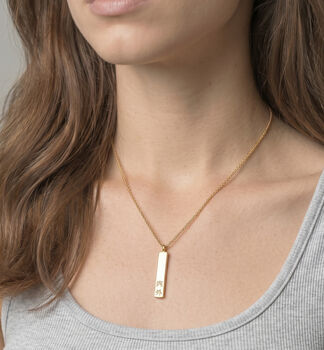 Kin 18 K Gold Plated Uchi And Soto Engraved Pendant, 2 of 5