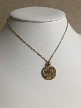 18 K Gold Pated Moon And Star Vintage Necklace, 4 of 5