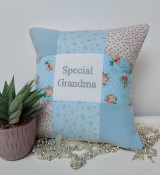 Special Grandma Cushion   Blue And Pink, 3 of 11