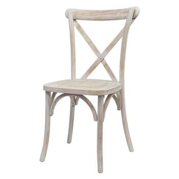 Limewash Wooden Crossback Chair: Wedding Venue Seating, 7 of 9