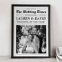 Personalised Wedding Gift, Wedding Newspaper Print, thumbnail 1 of 6