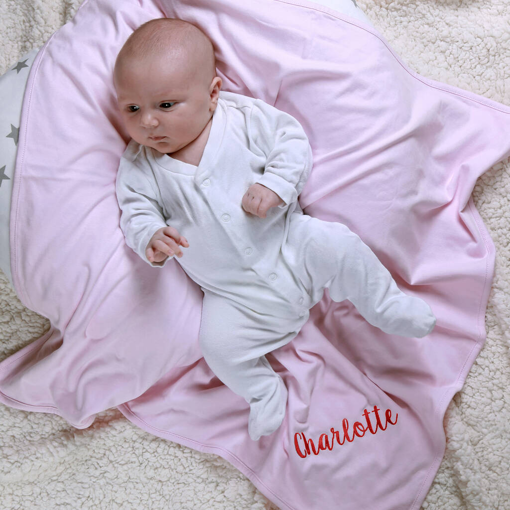 organic cotton jersey baby blanket by ruby and freddies ...