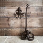 Ozzy Octopus Cast Iron Loo Roll Holder And Wall Hook, thumbnail 1 of 7