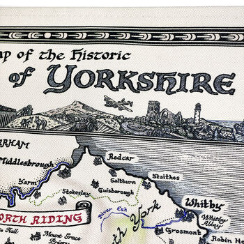 Yorkshire Map Tea Towel, 8 of 12