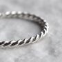 Slim Or Chunky Twisted Stacking Ring, thumbnail 4 of 9