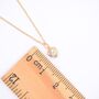 Gold Plated Clear Cubic Zirconia Heart Earring And Necklace Set, thumbnail 4 of 9