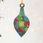 Christmas Tree Decoration, Bright Geometric Set Of Four, thumbnail 2 of 4