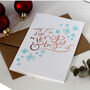 'Merry & Bright' Letterpress Christmas Card, thumbnail 1 of 2