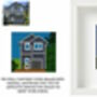 Personalised House Portrait Framed Knitted Art, thumbnail 4 of 9