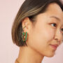 Sophie Green Gold Chunky Earrings, thumbnail 2 of 2