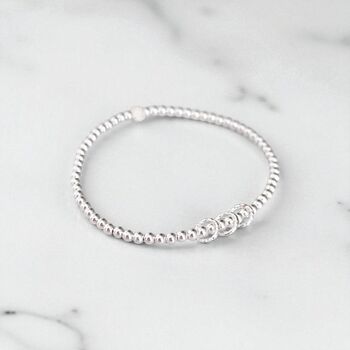 Sterling Silver Milestone Birthday Stretch Bracelet In Various Ages, 4 of 12