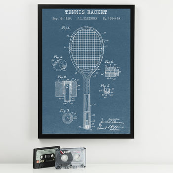 Anatomy Of A Tennis Racket Patent Print, 6 of 6