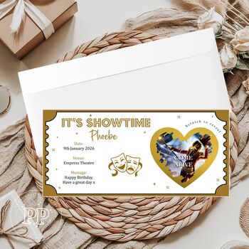 Personalised Theatre Ticket, Theatre Scratch Reveal Card, 4 of 10