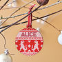 Personalised Dinosaurs Christmas Jumper Bauble, thumbnail 1 of 6