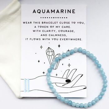 Aquamarine Crystal Bracelet – Calm And Serenity, 3 of 4