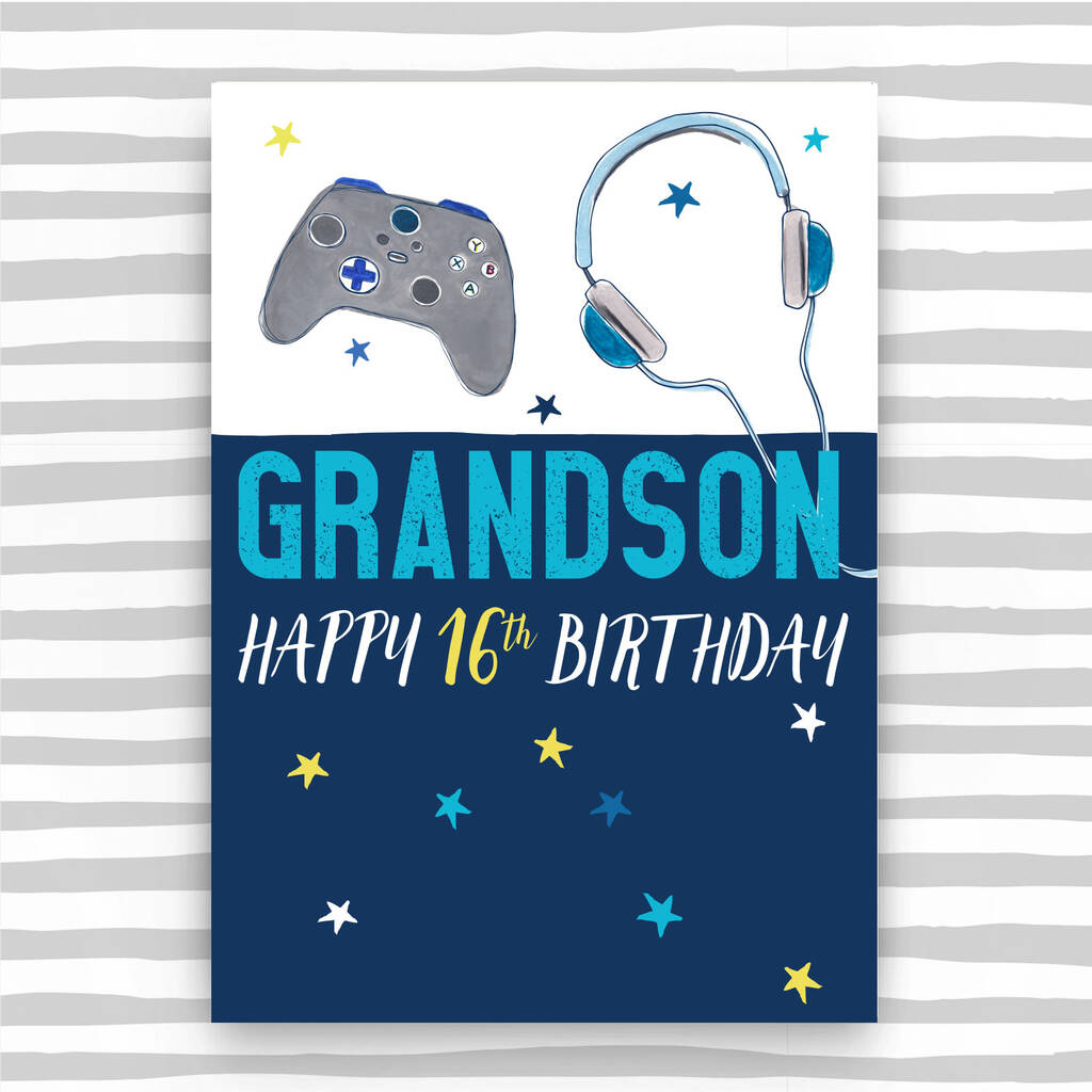 Grandson 16th Birthday Card By Molly Mae 