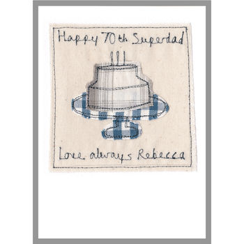 Personalised Birthday Cake Card For Him, 7 of 12