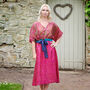 Jacinda Pure Silk Vintage Print Dress, thumbnail 6 of 12