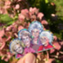 Golden Girls Holographic Sticker, Retro Fan Art Sticker, thumbnail 3 of 6