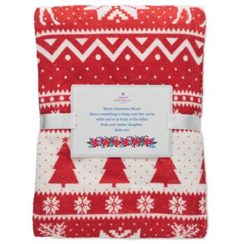 Personalised Festive Fleece Blanket, 2 of 7
