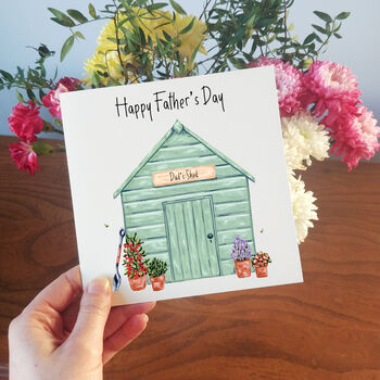 Personalised Garden Shed Father's Day Card, 4 of 5