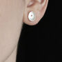 Small Silver Seed Stud Earrings, thumbnail 4 of 5