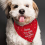 Personalised Too Cute For The Naughty List Dog Bandana, thumbnail 3 of 4