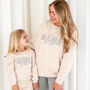 Mama Established Outline Embroidered Personalised Sweatshirt Jumper, thumbnail 1 of 12