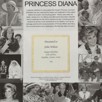 Personalised Princess Diana Leather Biography Book, 4 of 7