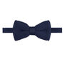 Wedding Handmade Knitted Bow Tie In Navy Blue, thumbnail 1 of 5