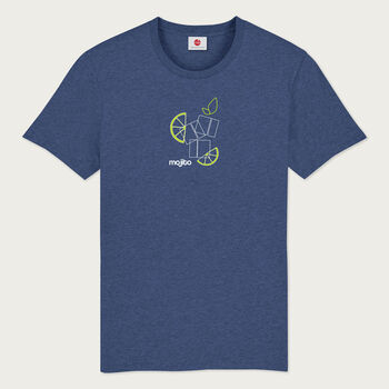 Mojito Heather Blue Organic T Shirt, 6 of 8