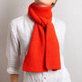 Garter Scarf Beginner Knitting Kit Poppy Red, thumbnail 2 of 8