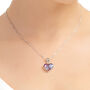 Heart Shaped Real Flower Pendant In Sterling Silver, thumbnail 1 of 10