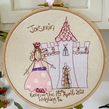 Celebration Embroidery Hoop, For A Girl, 3 of 5