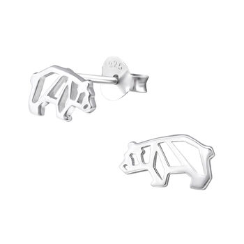 Sterling Silver Bear Earrings In A Gift Tin, 5 of 12